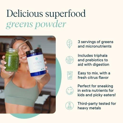 Ora Organic Ora Organic Greens Powder & Vegan Protein Power Bundle: 20+ Superfood Greens Blend - Citrus Flavor, 30 Servings + 22g Plant Based Protein, Chocolate Flavor, 20 Servings