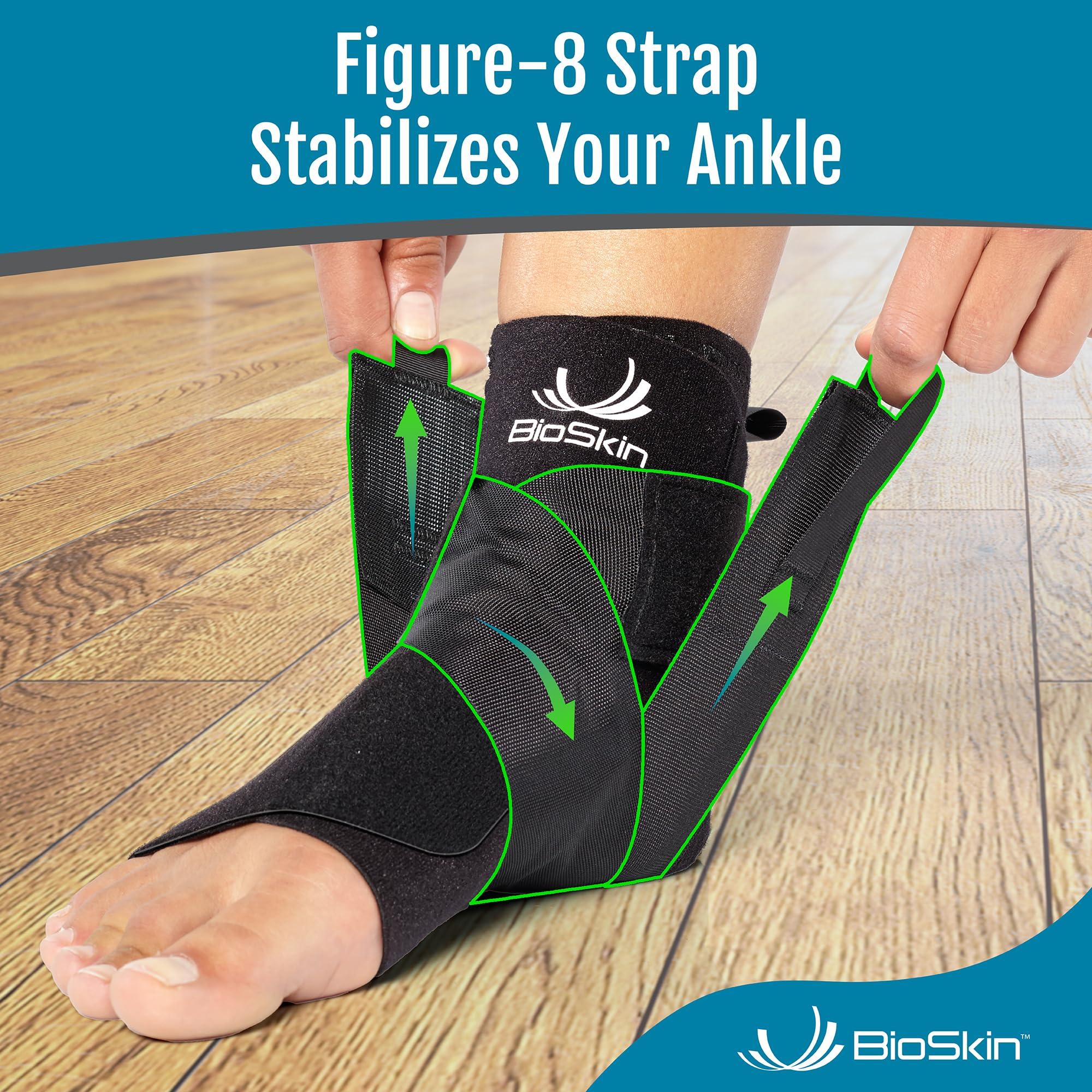 BIOSKIN BioSkin Ankle Wrap Compression Brace - Ankle Support Brace for Post-Op Foot or Ankle Surgery, Sprained Ankle, For Women and Men, HSA or FSA Eligible