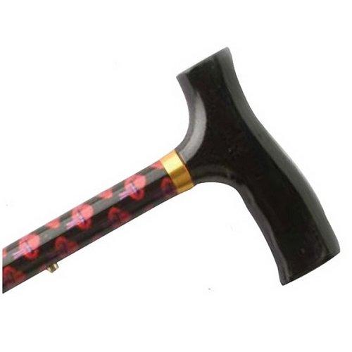 Travel cane Folding Aluminum Walking Cane Red Hat Society with Height Adjust