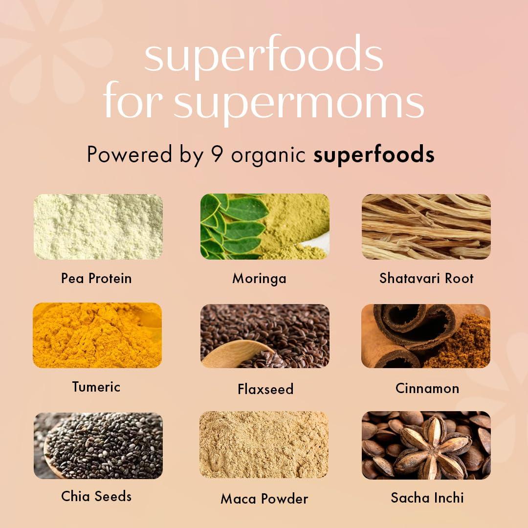 Boobie Brands Boobie Body Superfood Protein Meal Replacement Shake, Vanilla Cookie Flavor | 19g Protein | Safe for Pregnancy, Lactation, & Motherhood | Organic, Vegan, Zero Sugar, 1 Tub (21 oz.)