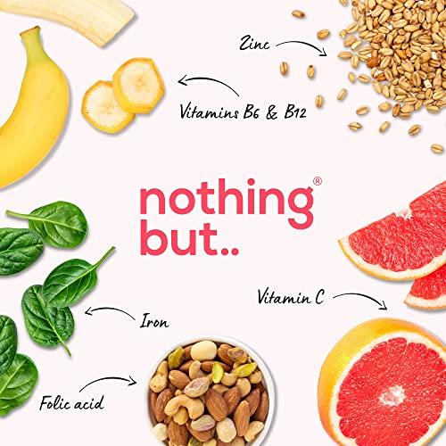 nothing BUT nutrition Natural Iron Supplement for Women and Men with a Delicious Mixed Berry Flavor - Chewable Vegan Iron Supplements w/ Vitamin C, Zinc, Folic Acid & B Vitamins - 60 Iron Gummies for Anemia