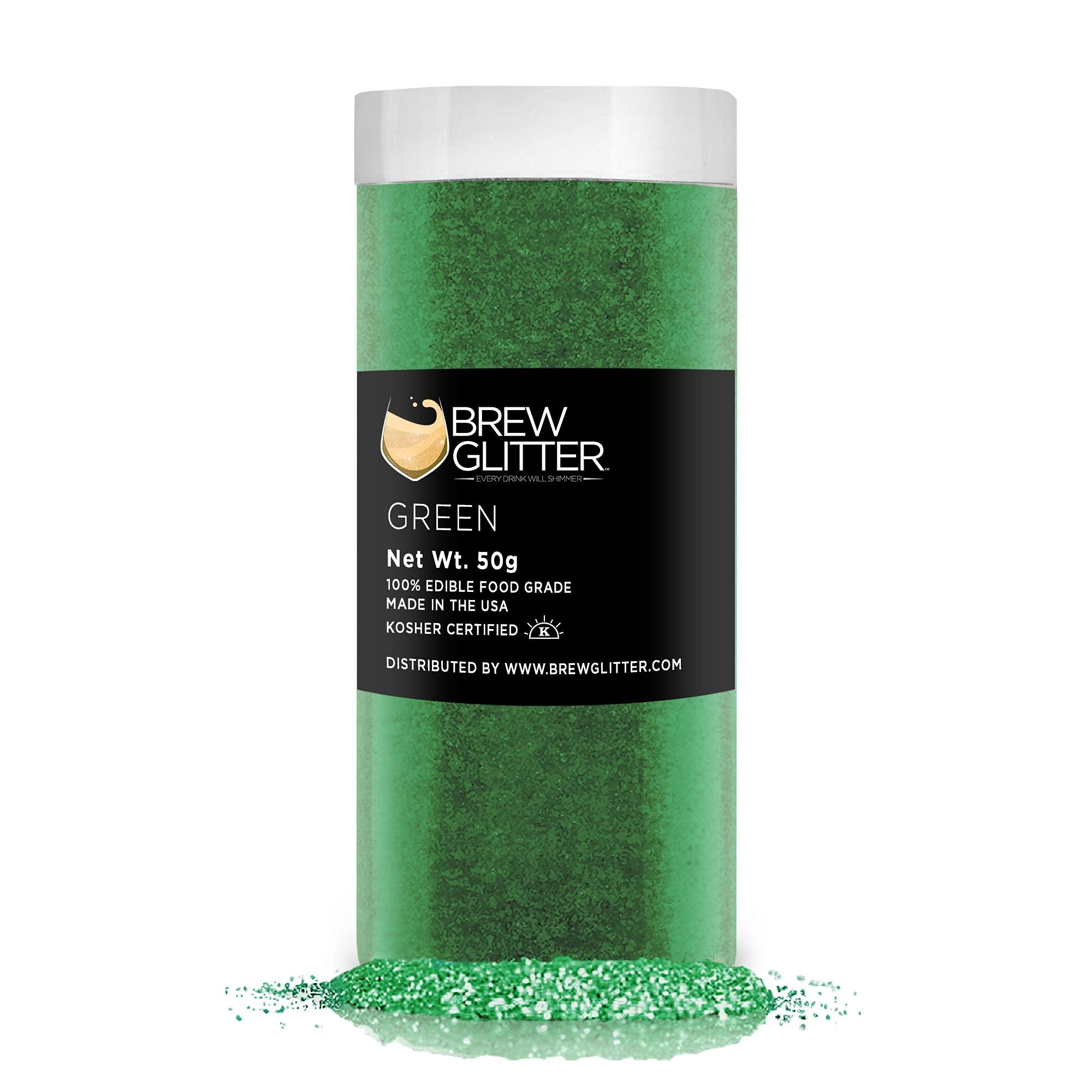 Bakell Brew Glitter - Green (50g 1x Pump) | Edible Glitter for Cakes, Cupcakes, Cake Pops, Drinks, Desserts by Bakell