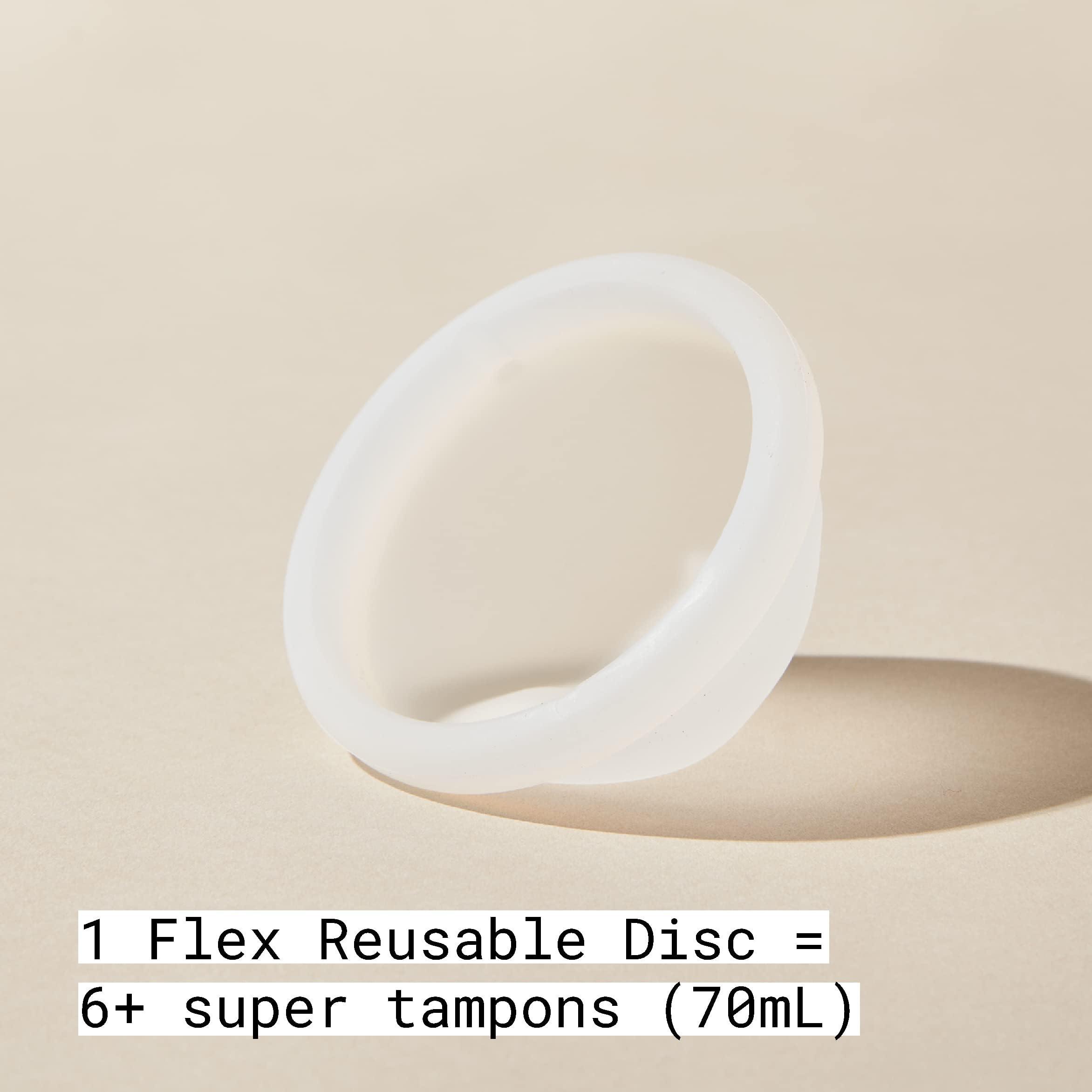FLEX Flex Reusable Disc Starter Bundle | Reusable Menstrual Disc with Flex Wash and 2 Packs Flex Wipes