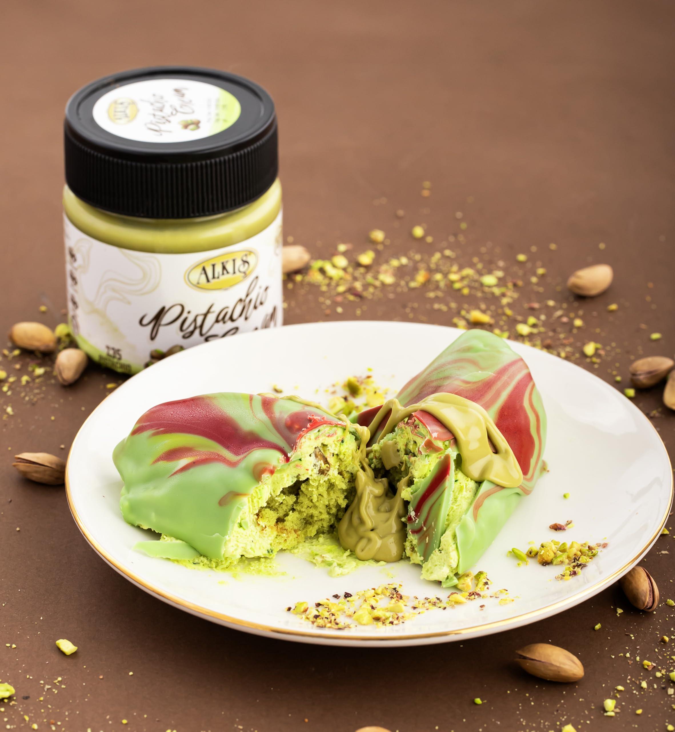 Alkis Pistachio Cream, Pistachio Paste, Pistachio Spread, Pistachio Cream for Dubai Chocolate Bar, 7.05 oz.(200gr)