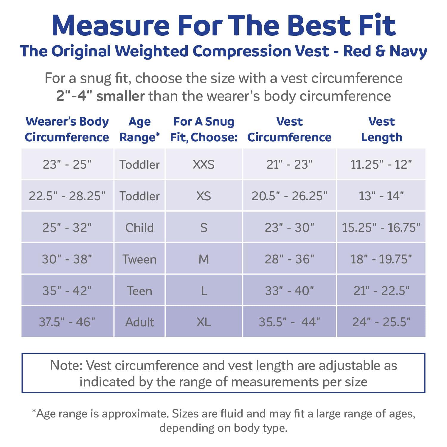 Fun and Function Fun and Function - Blue Weighted Compression Vest for Kids & Adults - Calming Sensory Compression Vest for Kids - Weighted Vest for Sensory Needs - Toddlers, Kids, Teens & Adults Sizing