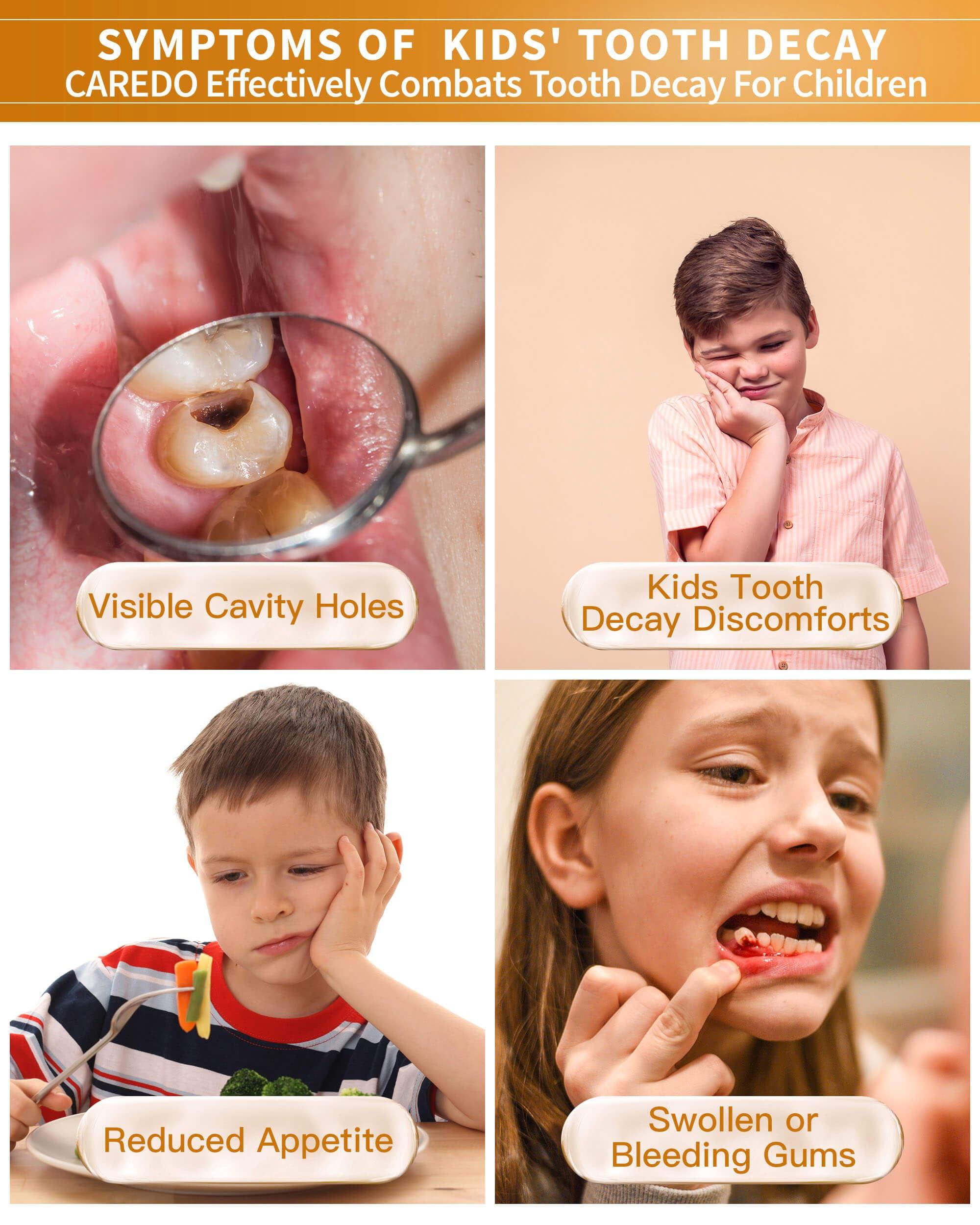 CAREDO Kids Hydroxyapatite Toothpaste for Reversing Cavities, Fluoride-Free Home Cavity Repair, Safe Toddler & Baby Toothpaste for Enamel Repair, Tooth Decay Repair Remineralizing Treatment Fruity 1Tube