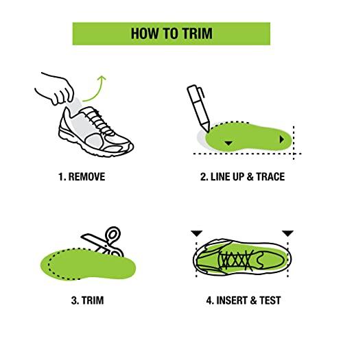 Superfeet Superfeet All-Purpose Support High Arch Insoles (Green) - Trim-To-Fit Orthotic Shoe Inserts - Professional Grade - Men 9.5-11 / Women 10.5-12