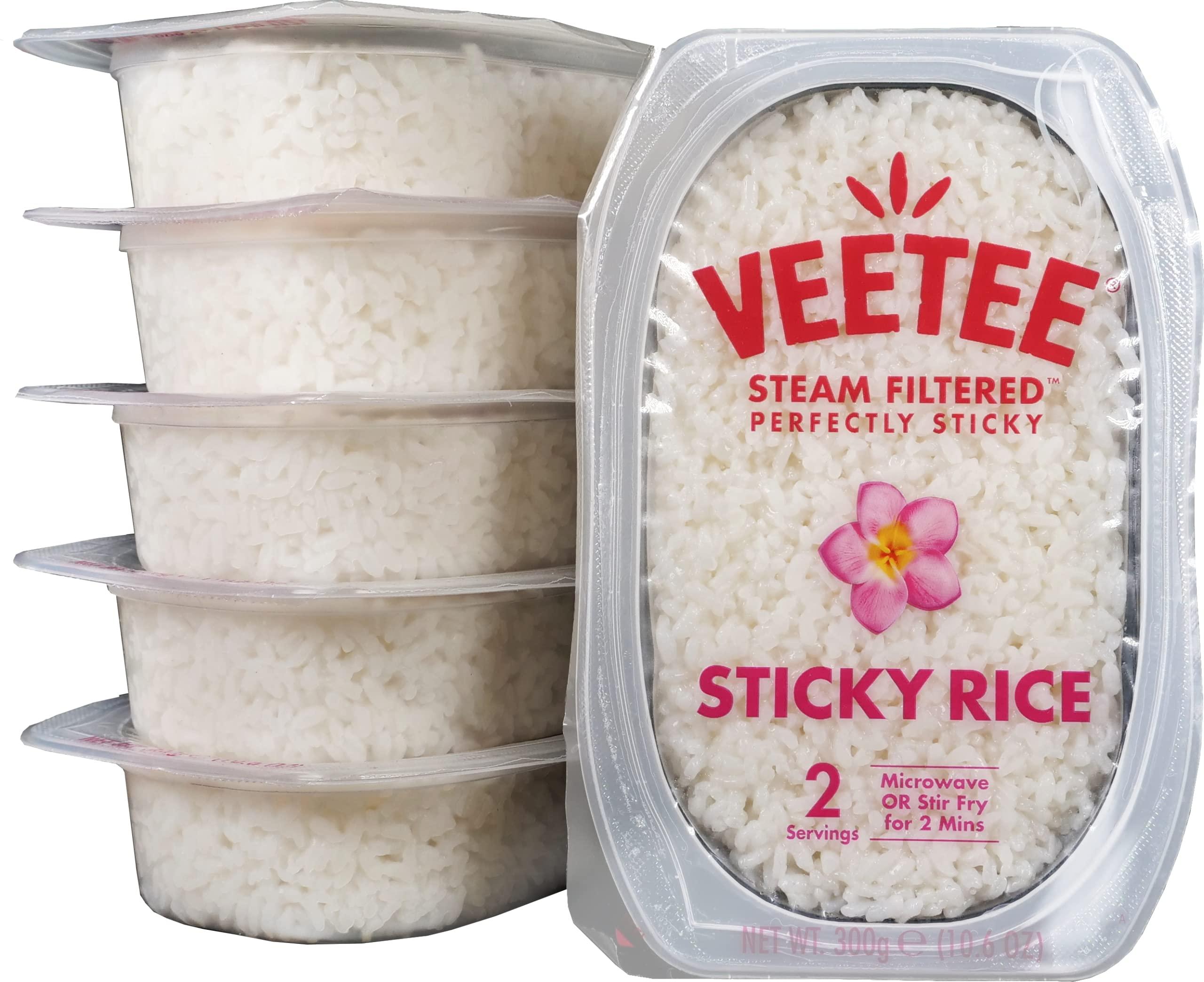 Veetee Veetee Heat & Eat Sticky Rice - Minute Rice Microwavable Meals - Instant Rice Meals Ready to Eat Gluten Free Precooked Rice - 10.6 Ounce (Pack of 6)