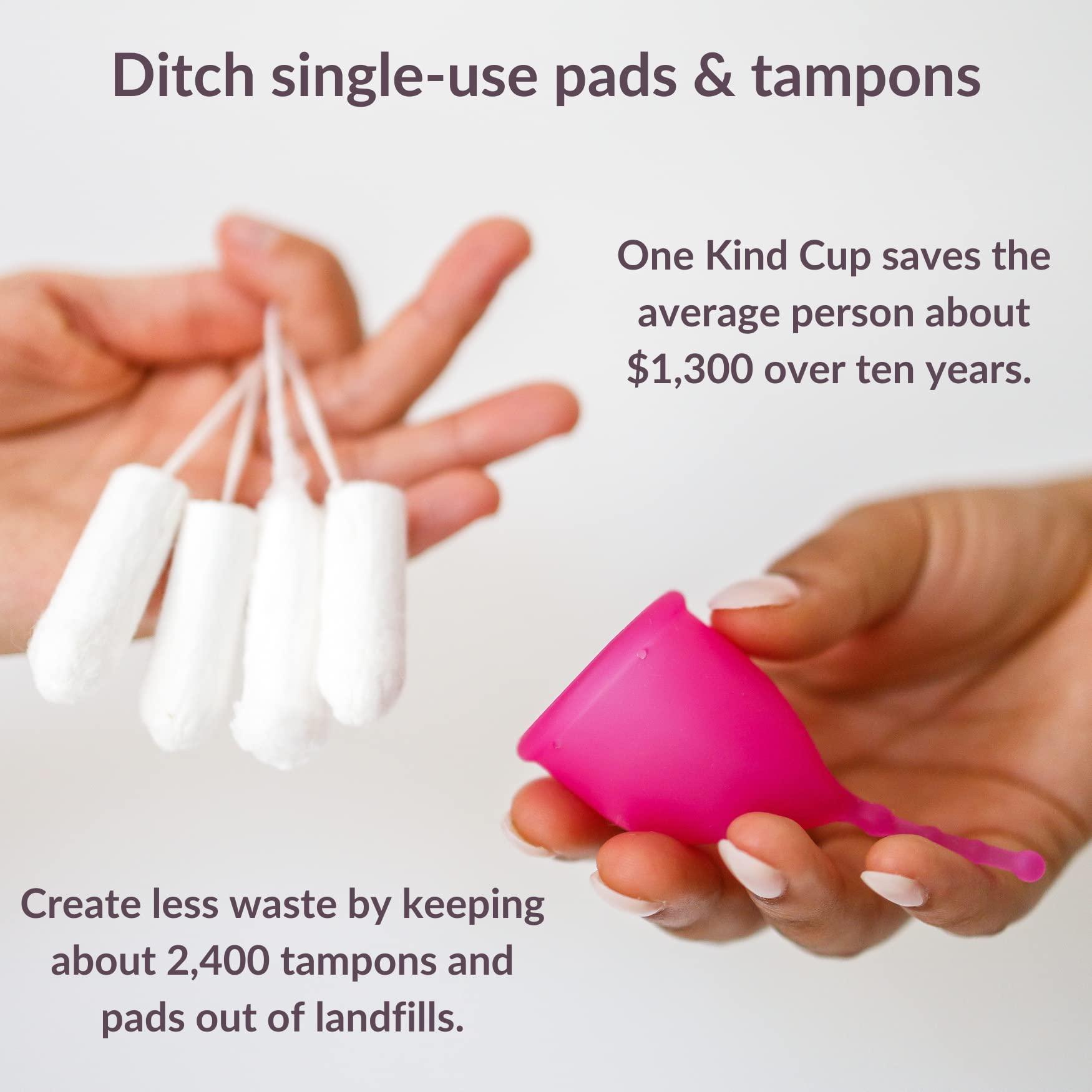 WEVOTOPIA Kind Cup | Menstrual Cups | Period Cup | Comfortable | Soft | Curved | Ergonomic | Easy to Use | Long Stem | High Cervix to Low Cervix | 100% Medical Grade Silicone Cup | USA (Small) (Aqua)