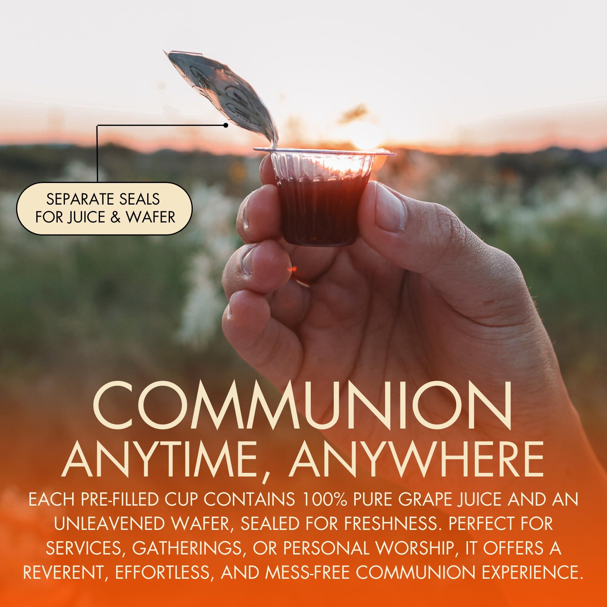 The Miracle Meal The Miracle Meal Pre-filled Communion Cups and Wafer Set - Box of 100 - Made with Concord Grape Juice & Wafer-Made in the USA