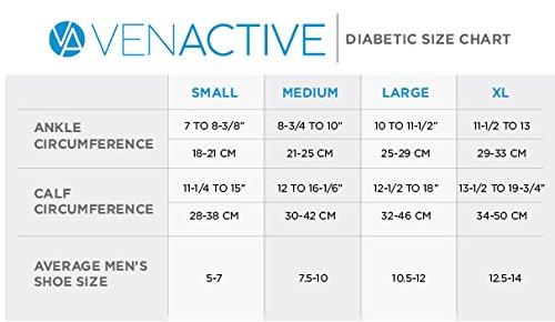 VenActive VenActive Diabetic Unisex 15-20 mmHg Compression Socks,Medium,Black