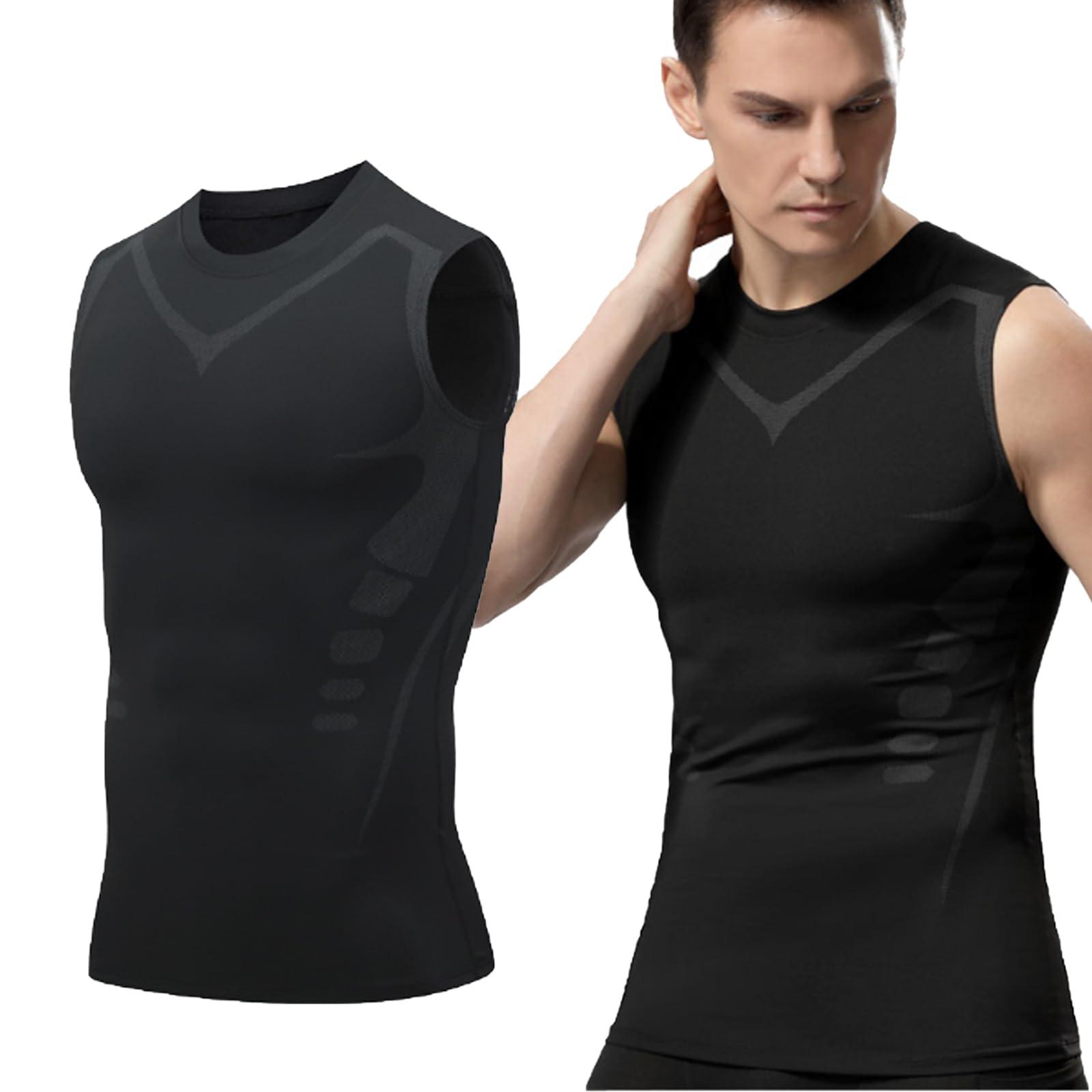 Beercaar Energxcel Ionic Shaping Vest, Buhooh 2023 New Version Ionic Shaping Vest, Comfortable and Breathable (Black, 2XL)