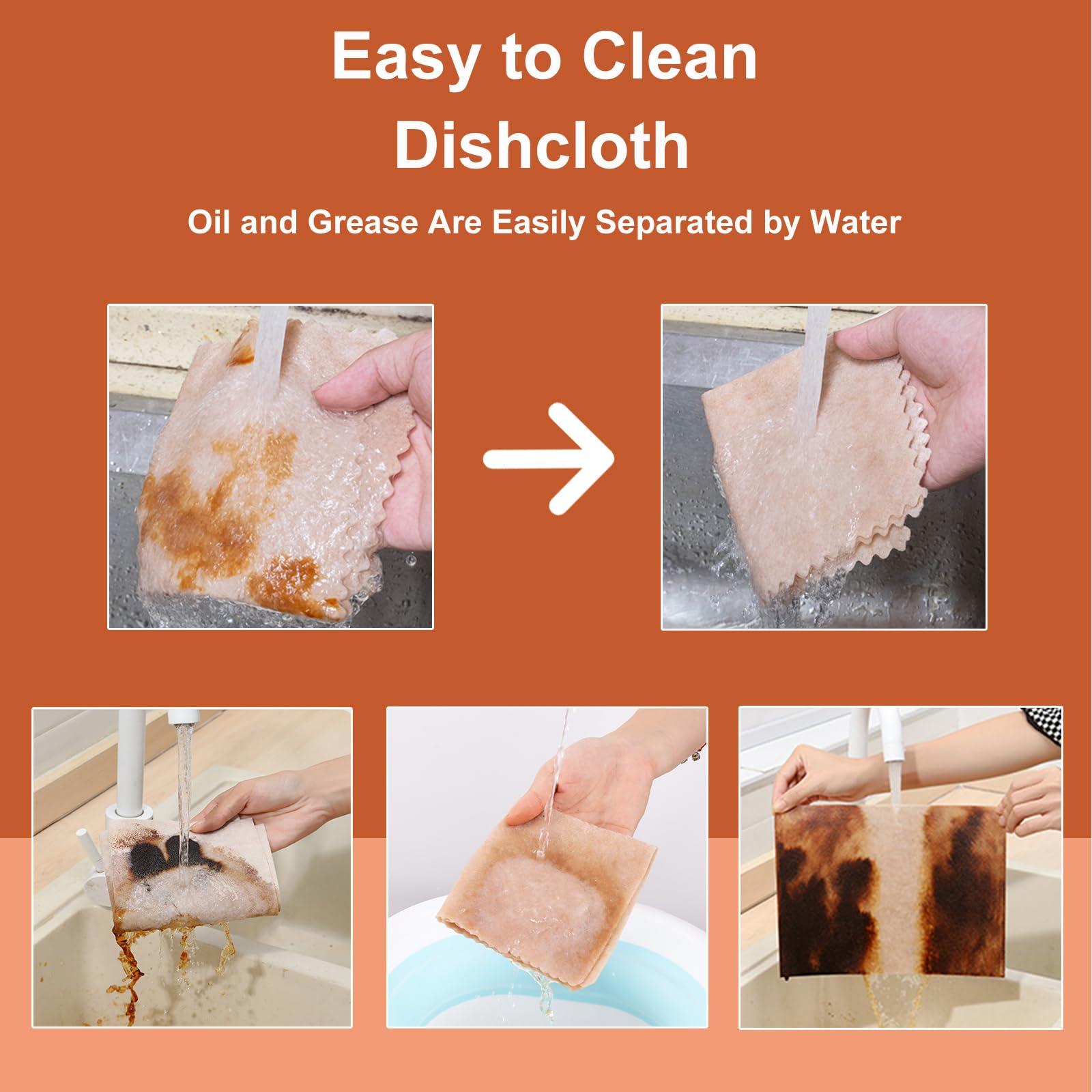 MLUUHK MLUUHK 100 Pack Kitchen Dish Cloths, Reusable Microfiber Cleaning Cloth, Dish Towel for Cleaning Kitchen Rags