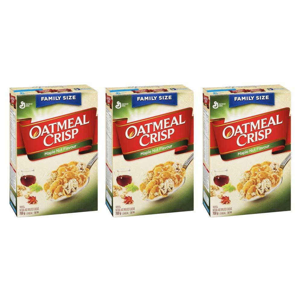Oatmeal Oatmeal Crisp Maple Nut Cereal Family Size 700g/24.7oz, 3-Pack {Imported From Canada}