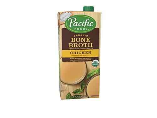 Pacific Foods Pacific Foods Organic Chicken Bone Broth with Sea Salt, 32 Fl Oz (Pack of 12)