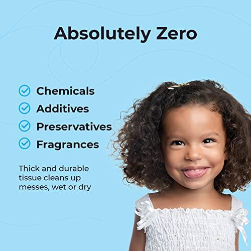 Peekapoo Peekapoo Cotton Tissues - Use Wet or Dry, Unscented, Hypoallergenic, Ultra Soft Tissues for Children, Suitable for Sensitive Skin, Strong & Absorbent, 480 Count