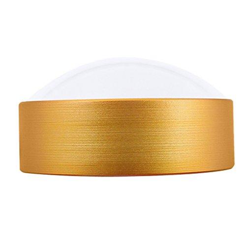 Clobeau Magnifying Glass,6X Dome Paperweight Magnifier Mirror 60mm/2.4" Golden Round Desktop Magnifying Glass Lens Reading Aid, Easy to Grip for Reading Small Print Coins Maps Objects Hobby Art Crafts