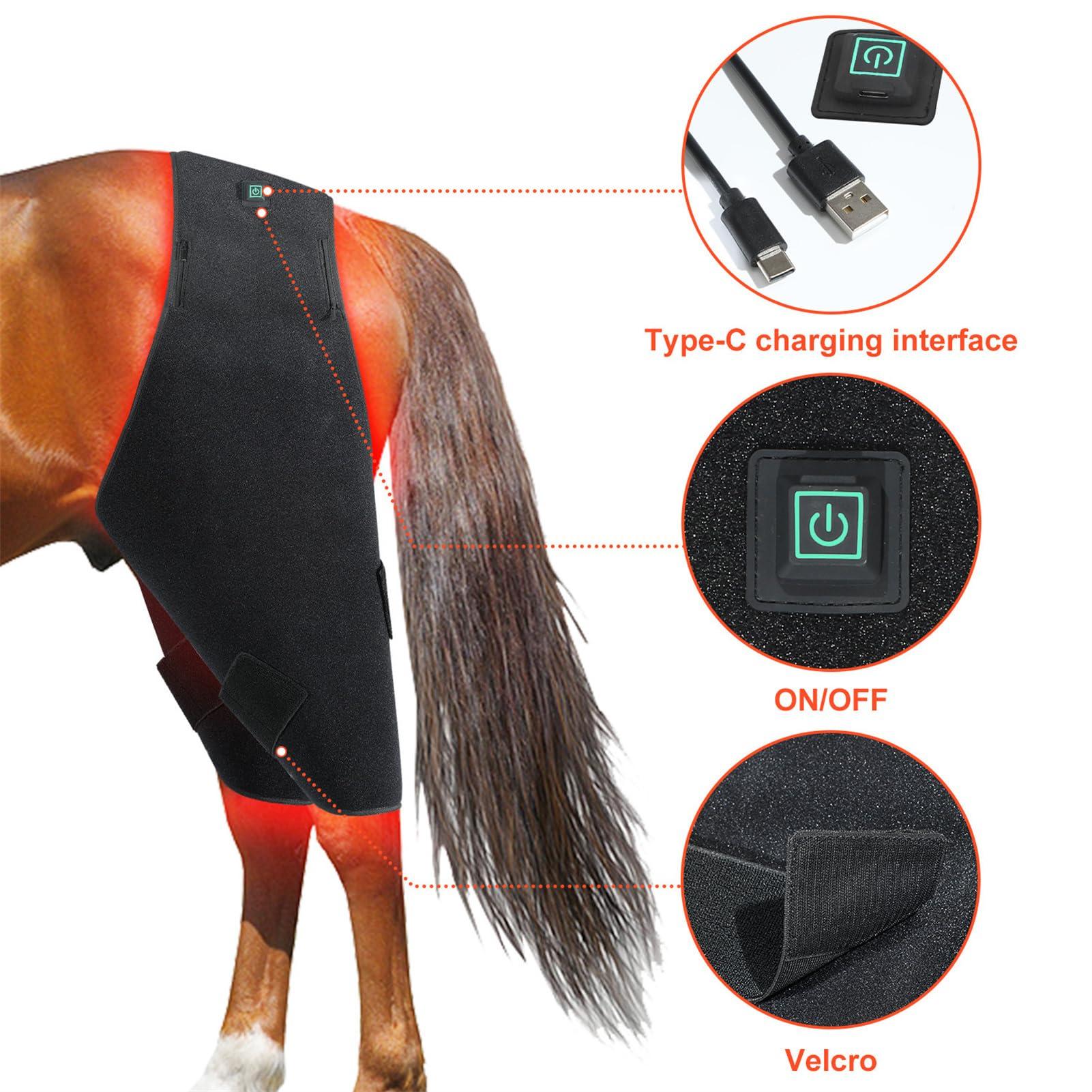 Aniwini Horse Use Red Light Therapy Pad 660nm 850nm Red Infrared Belt for Horse Buttocks, Abdomen, Back, Front Legs and Hind Legs Muscle Recovery