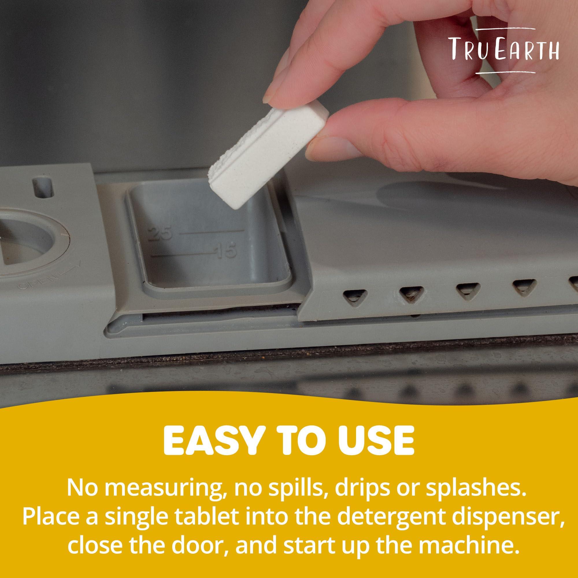 Tru Earth Tru Earth Dishwasher Detergent Tablets - Concentrated Dishwasher Tabs Cut Grease for Sparkling Dishes - Eco Friendly Alternative to Liquid Pods - 30 Tablets, Lemon