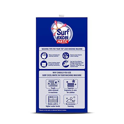 Surf Excel Surf Excel Matic Top Load Detergent Powder, 3 Kg + 1 kg Free