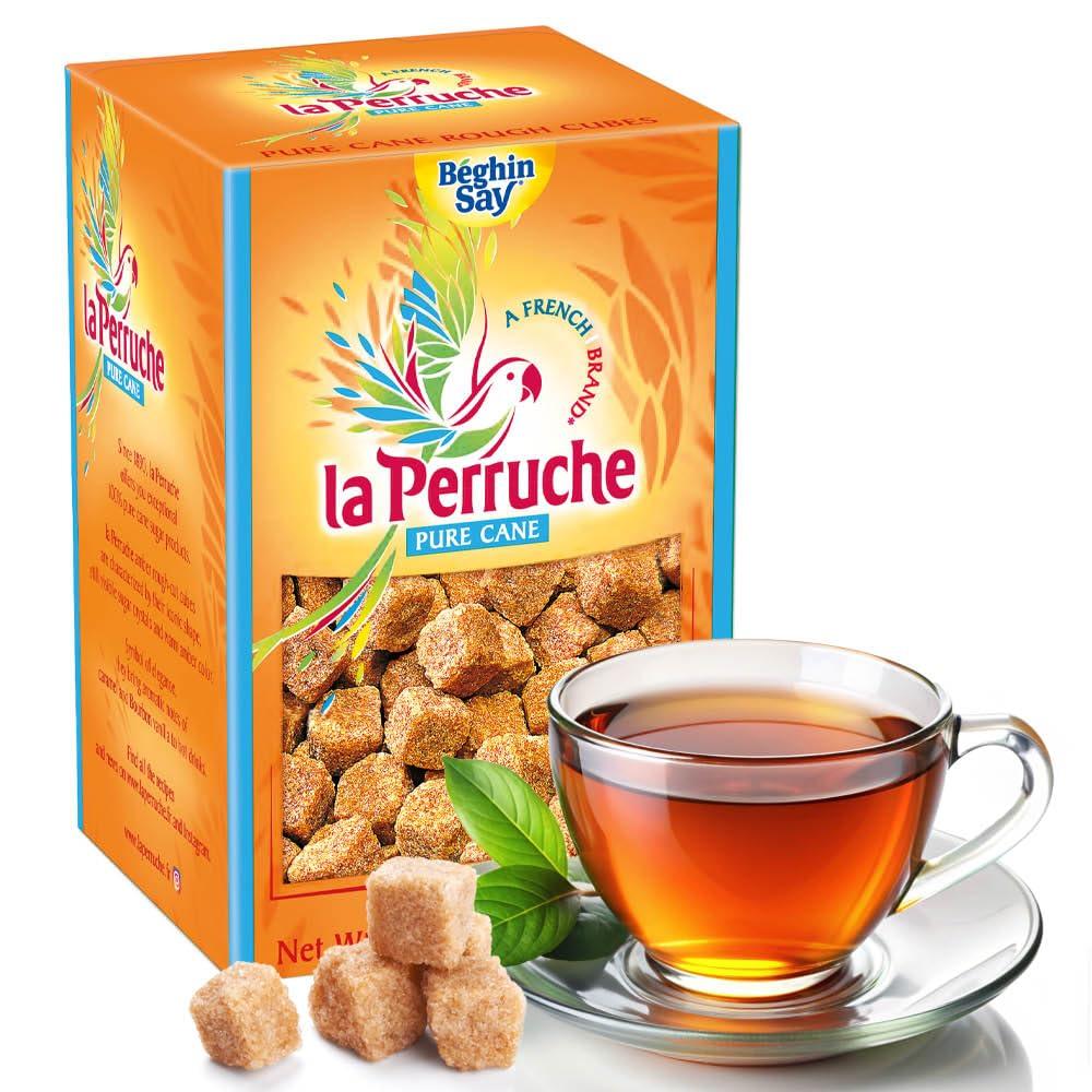 Le Perruche La Perruche Pure Cane Brown Sugar Cubes (250g/8.8oz box) | Ideal Sugar Cubes for Coffee | Pack of 4