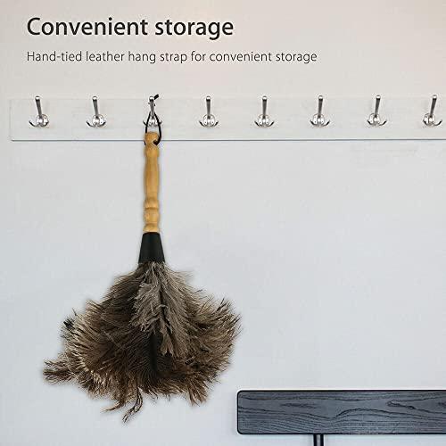 TEAMWILL TEAMWILL 2PACKS 13\" Ostrich Feather Duster Durable Dust Collecting Cleaning Tool in Wool Shop