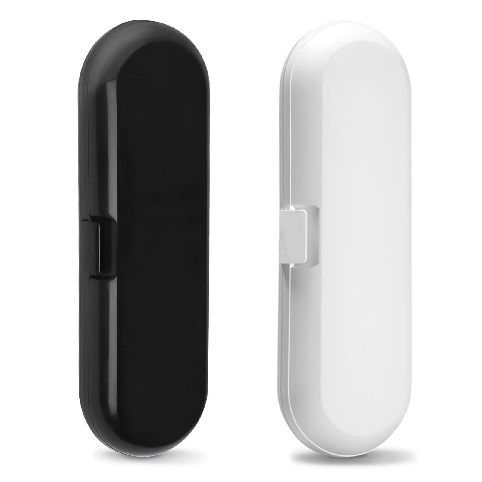 Fowecelt Fowecelt 2 Pack Electric Toothbrush Travel Case for Oral-B Pro and Other Electric Toothbrush, Portable Travel Toothbrush Holder (Black & White)