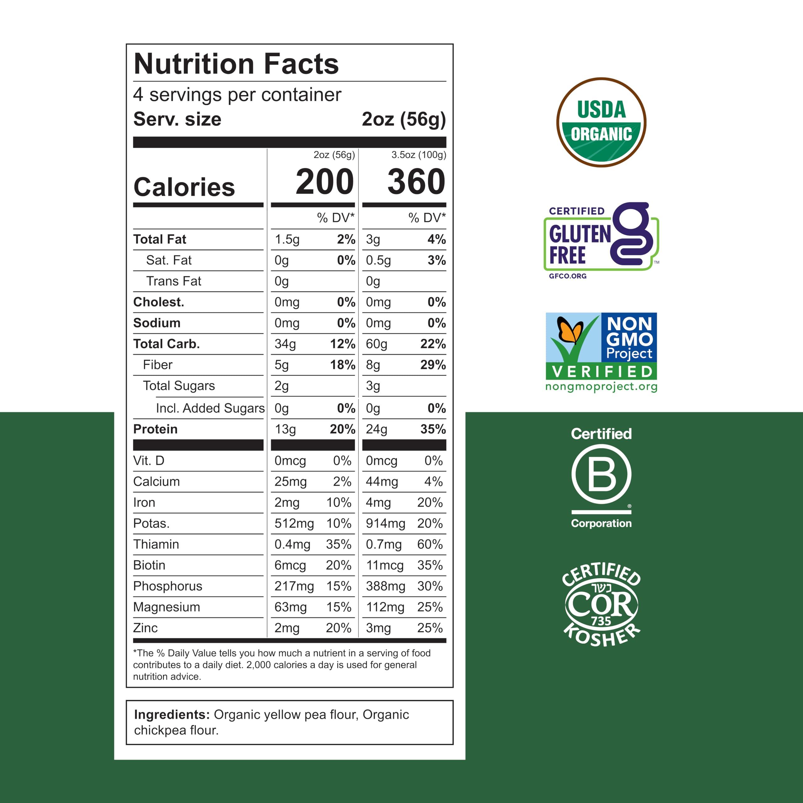 Chickapea Chickapea Organic Chickapea Pasta - Spirals - 8 oz (single)