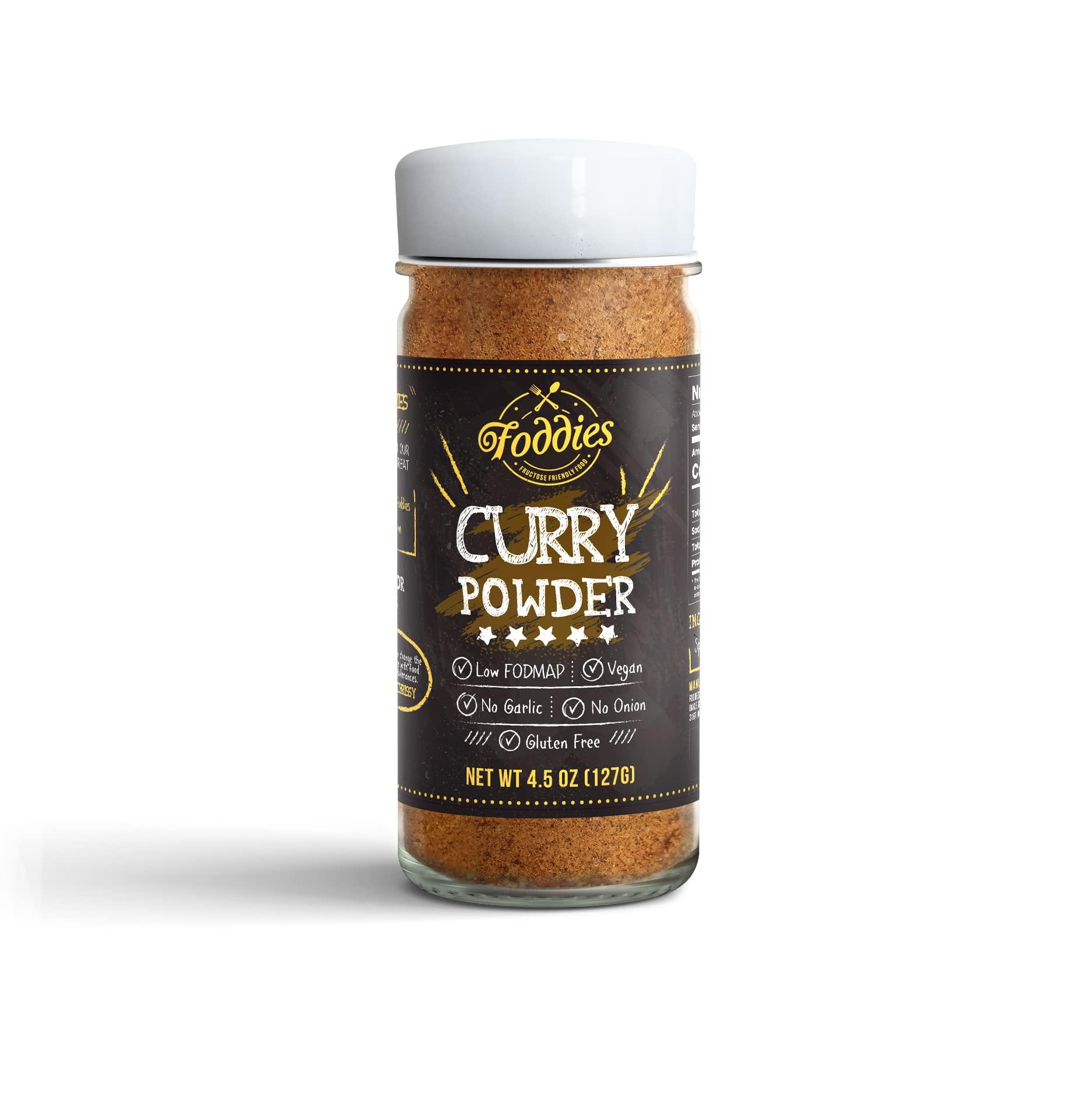 FODDIES FRUCTOSE FRIENDLY FOOD Foddies Curry Powder, Low FODMAP, Gluten Free, No Onion No Garlic, Vegan, Plant Based, IBS Friendly