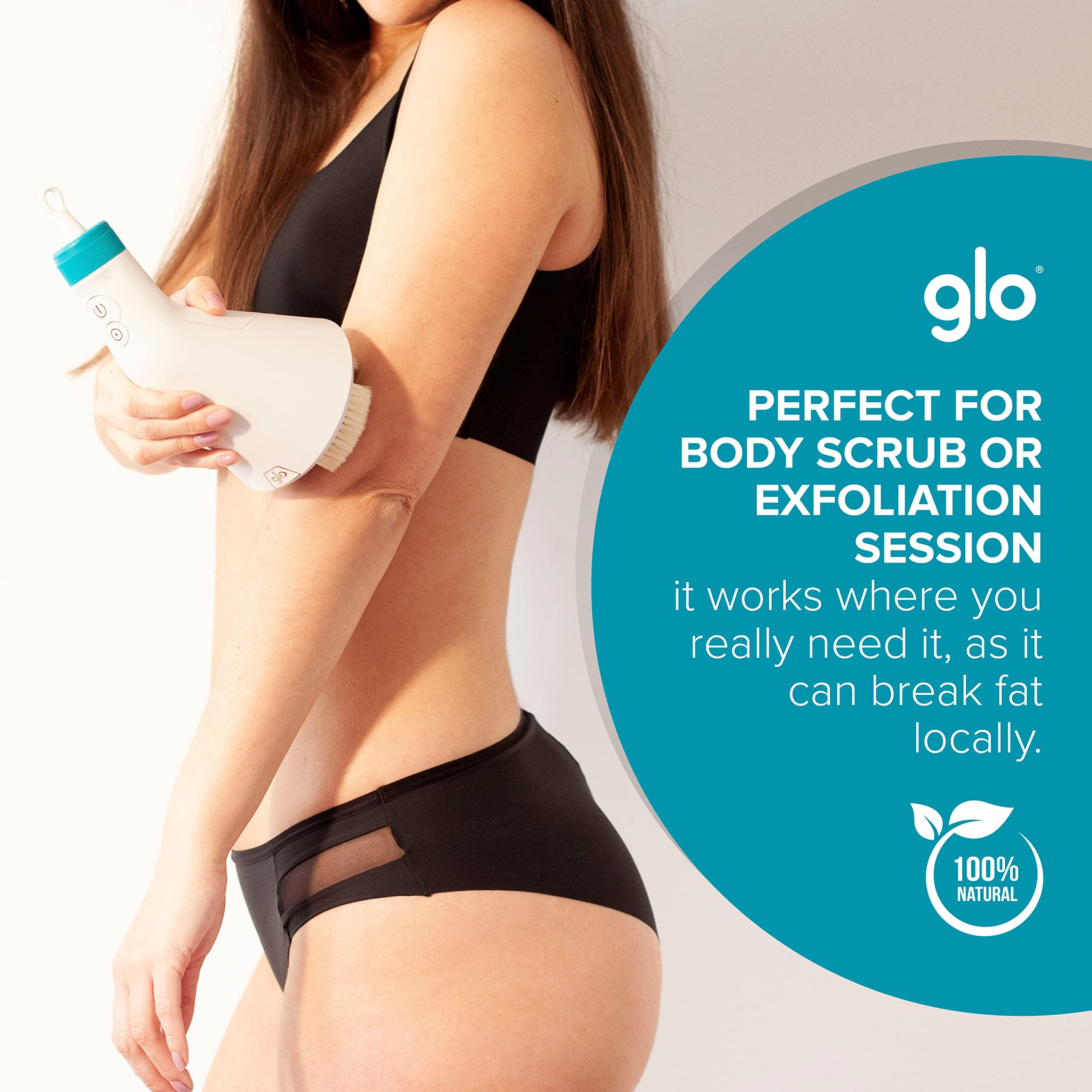 glo glo Glo910+ - Anti-Cellulite Massager - 4 Interchangeable Heads with Phototherapy for Exfoliation & Drainage - for Legs, Thighs, Buttocks & Muscles - Clinically Tested
