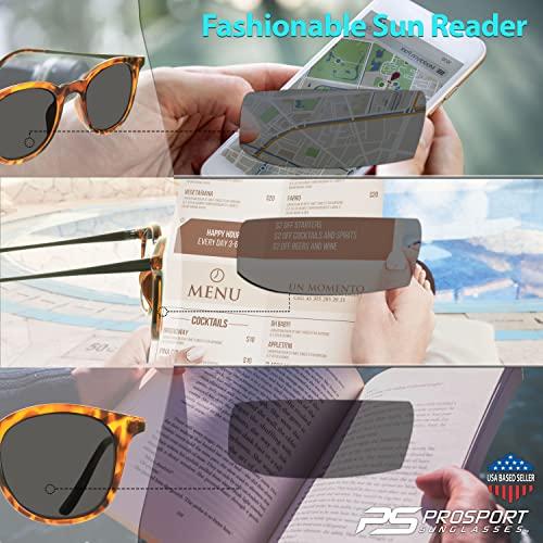 proSPORT proSPORT Reader Sunglasses +3.50 Non Bifocal Smoke Lens Tortoise Frame Full Reader for Men and Women
