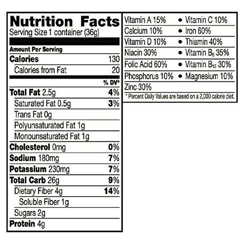 General Mills Cheerios Cup Cereal, Heart Healthy Breakfast Cereal, Gluten Free Cereal with Whole Grain Oats, 1.3 Oz, 60 Count