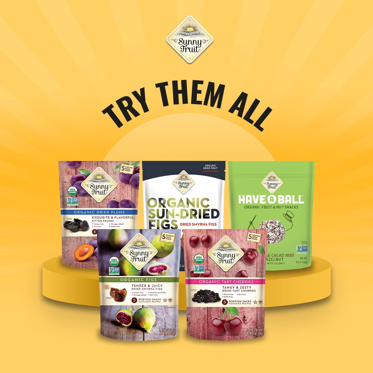 SUNNY FRUIT Sunny Fruit 100% RAW Fruit & Nut Snacks, Fig & Walnut, 1-Pack (9 Balls Per Bag) | Healthy, Convenient, On-the-Go Energy Balls | ORGANIC, VEGAN, GLUTEN-FREE, KOSHER, NO ADDED SUGAR