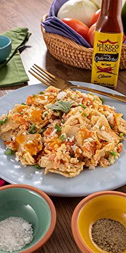 MEXICO LINDO Mexico Lindo Chile de Arbol Hot Sauce Ingredients | 12,190 Scoville Level | Classic Flavor | 5 Fl Oz Bottles (Pack of 12)