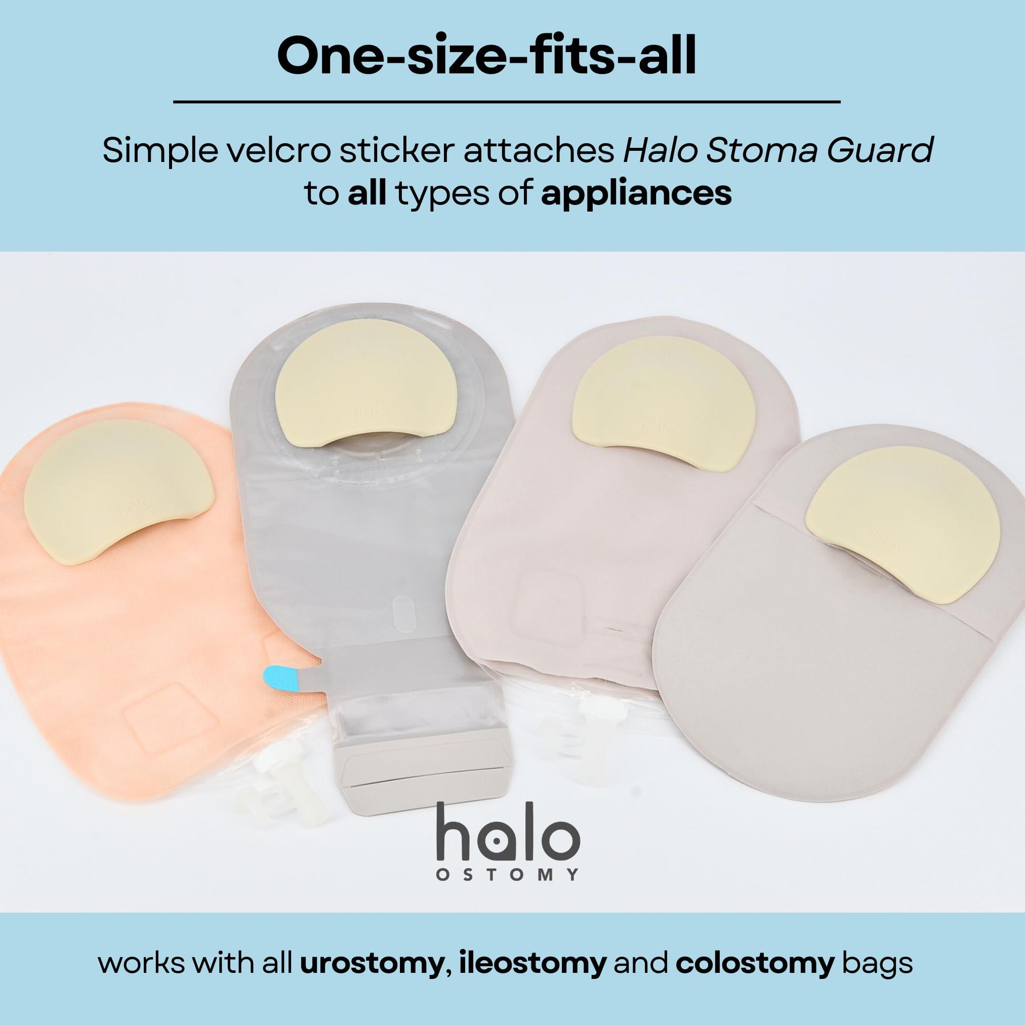 Halo Ostomy Halo Ostomy Stoma Guard Security Shield | Compatible With Ostomy Bags, Colostomy Bag Covers for women and men | 60 Single-Use Stickers Included