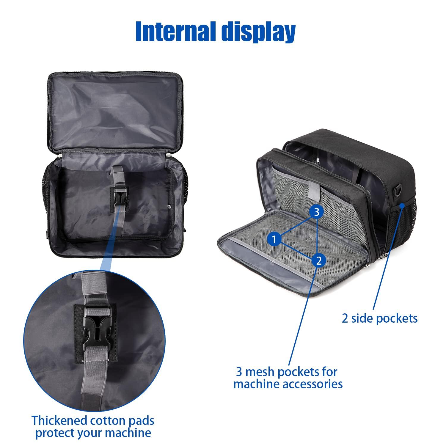 Gatycallaty Cpap bag Travel Resmed Airsense 9 10 11 Z1 Apex Medical Luna G3 Machine Equipment Accessories Supplies Travel Size Carrying Case Airplane Portable