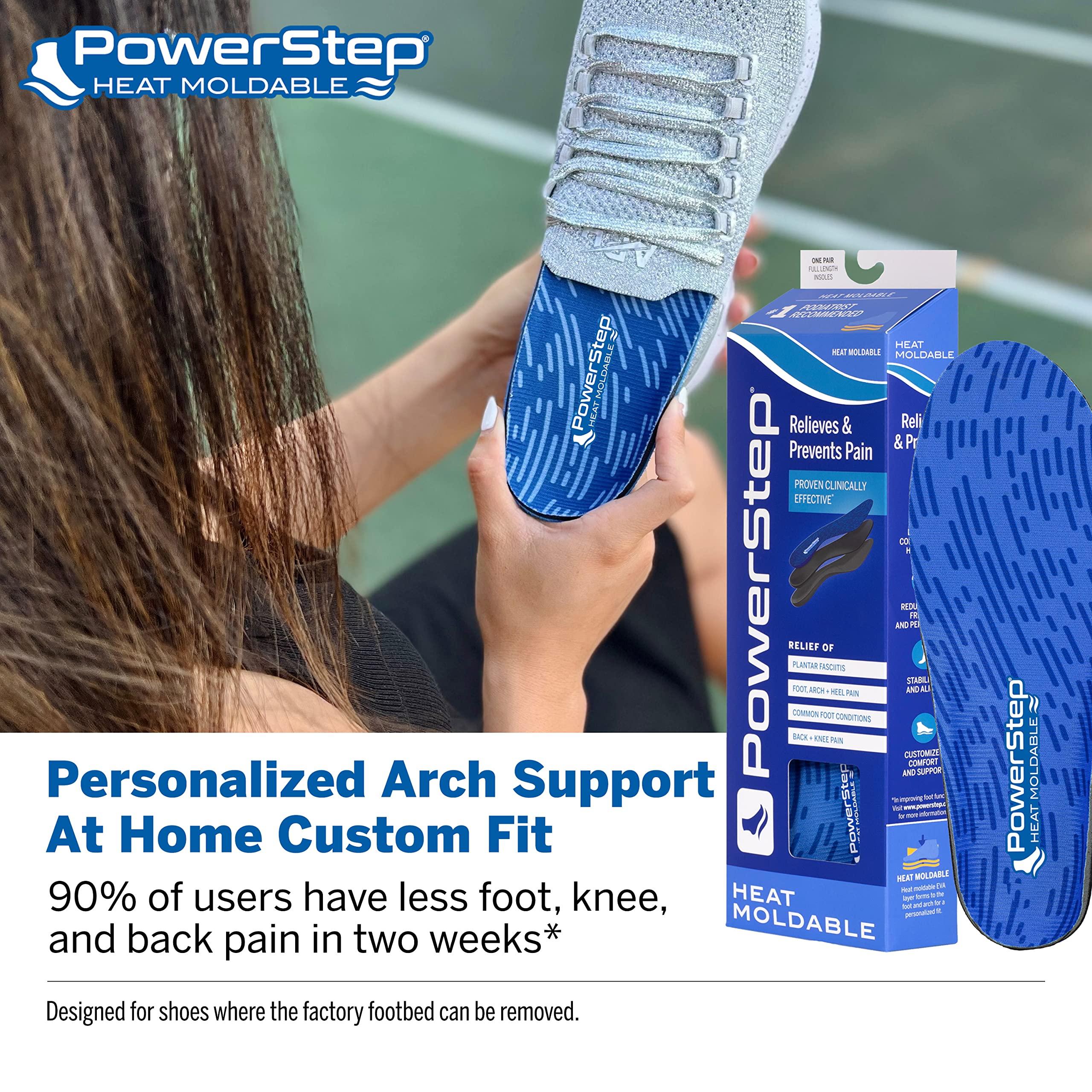 Powerstep Powerstep Men's Archmolds Maximum Orthotic Insoles, Blue, Men's 14-14.5