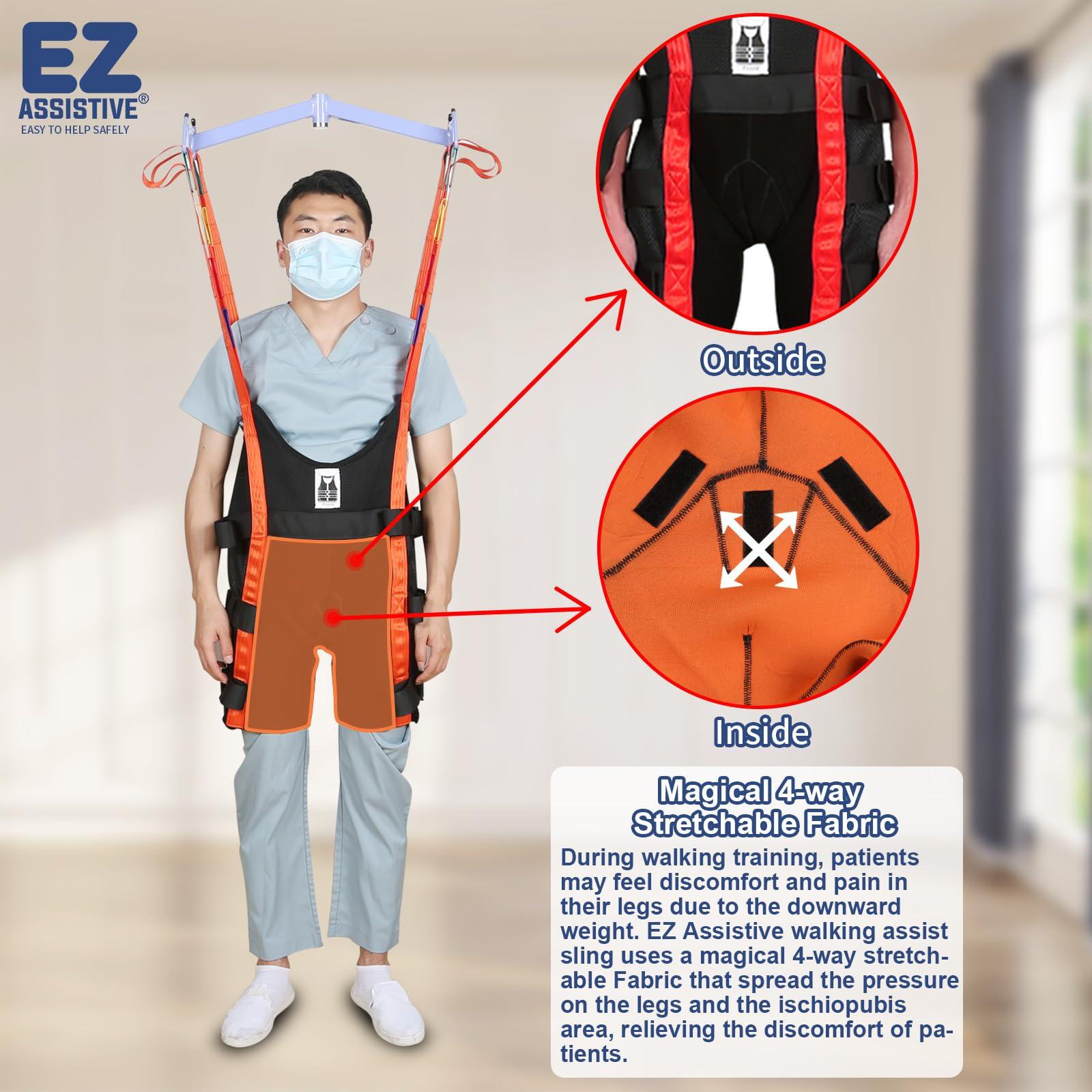EZ Assistive EZ Assistive Professional Walking Assist sling with Magical 4-way Stretchable Fabric, Patient Lift Training Sling for Home Use and Hospital, 500lb(230kgs) Weight Capacity (Small)
