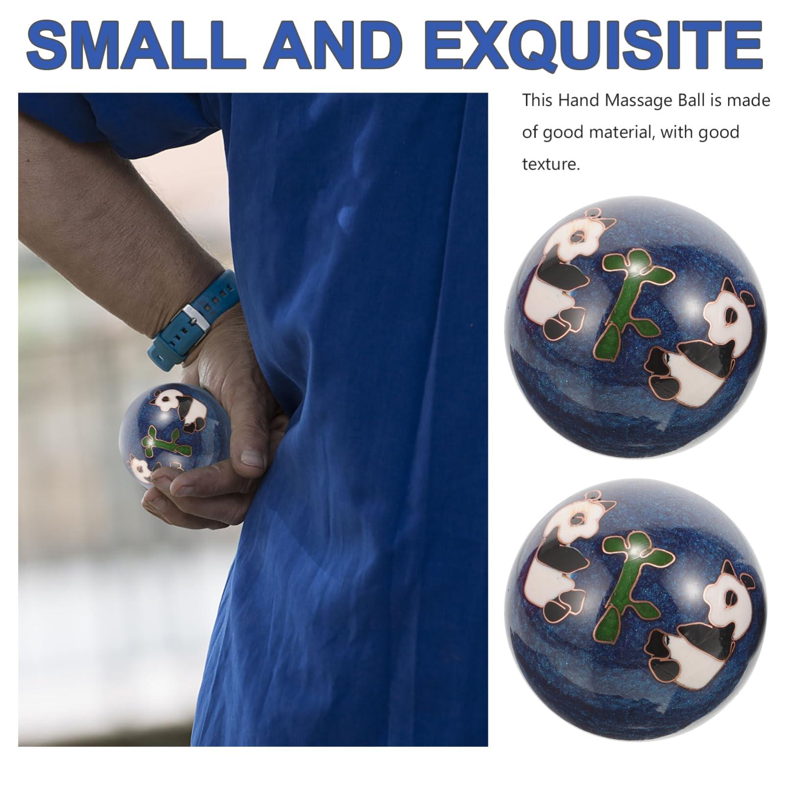 Healeved Healeved 2PCS Chinese Baoding Balls Enamel Hand Exercise Massage Balls Chinese Balls for Hand Therapy Balls Chinese Health Exercise Stress Handballs