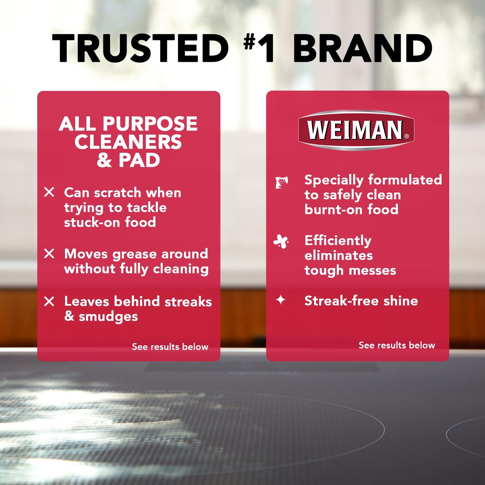 Weiman Weiman Cooktop and Stove Top Cleaner Kit - Glass Cook Top Cleaner and Polish 10 oz. Scrubbing Pad, Cleaning Tool, Razor, Scraper