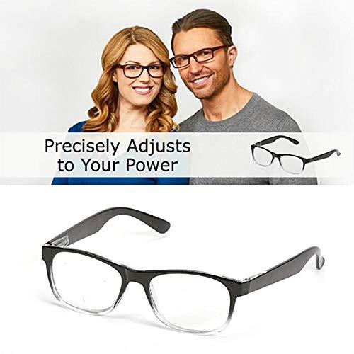 One Power Glasses One Power Auto focus Reading Glasses Readers, Dial Vision Auto Adjust Eye Glasses Flex Clear Focus Optic .5-2.5x Strength