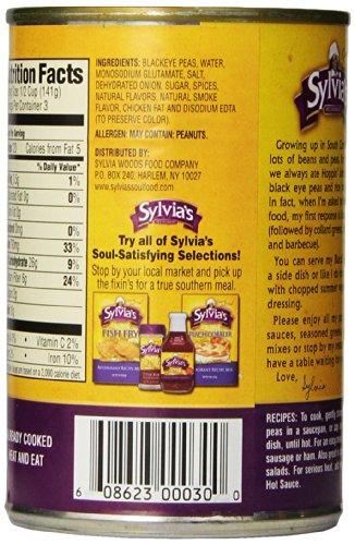 Sylvia's Restaurant Queen of Soul Food Sylvia's Black-Eye Peas, 15 Ounce Cans (Pack of 12)