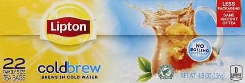 Lipton Lipton Cold Brew Iced Tea Bags, Family Size Iced Tea Bags, 22 Total Tea Bags