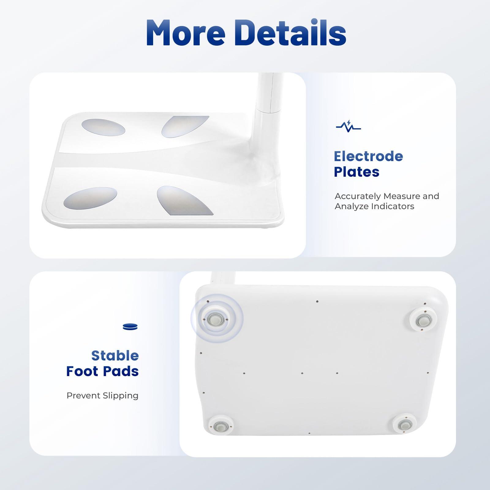 JAYEUW Professional Digital Physicians Scale 440lbs/200kg Capacity Digital Medical Scale for Body Weight and Height Scale Range 80-195CM BMI Body Fat Measurement Device (US Stock)