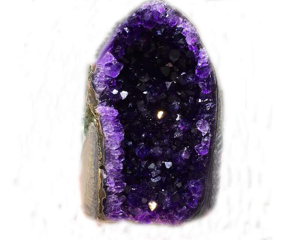 StoneStory Natural Uruguay Amethyst Crystal Cluster 1 (One) Large Specimen Stone for Crystals Healing Reiki Home Decoration 600-700grams (Uruguay Amethyst, 600-700grams/1.3lb-1.54lb)