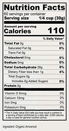 Anthony's Anthony's Organic Arrowroot Flour, 4 lb, Batch Tested Gluten Free, Non GMO, Vegan