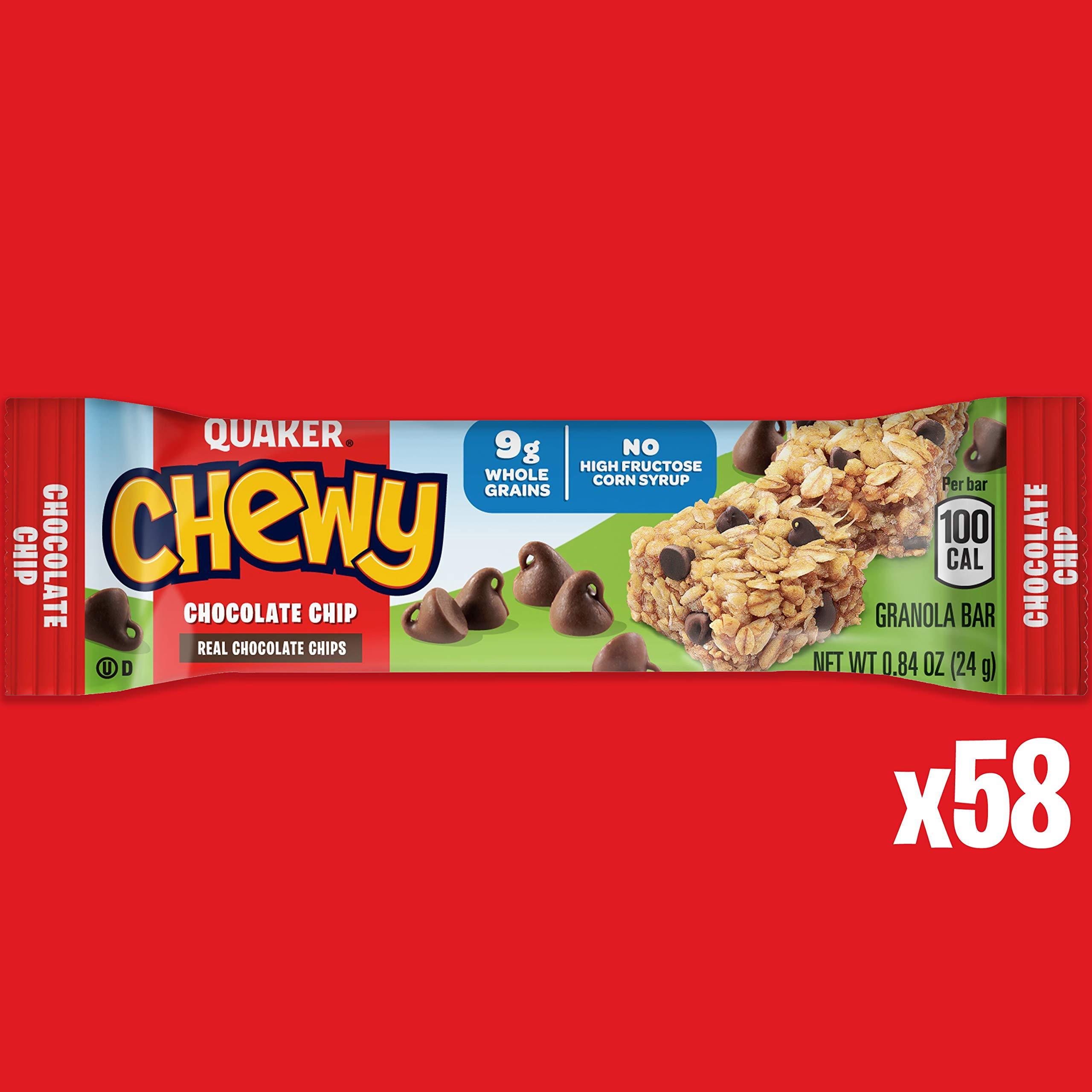 Quaker Quaker Chewy Granola Bars, Chocolate Chip, (58 Pack)