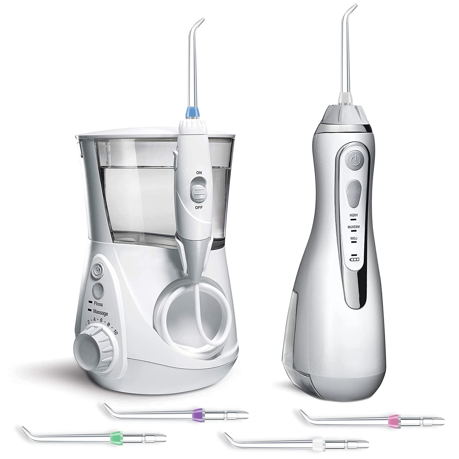 RAXSEG Flosser Replacement Tips for Waterpik Water Flosser, Reach Flosser Refill Heads Replacement Heads for Waterpik, Compatible with Waterpik Oral Irrigator & Dental Flosser(6 Classic Jet Tips)