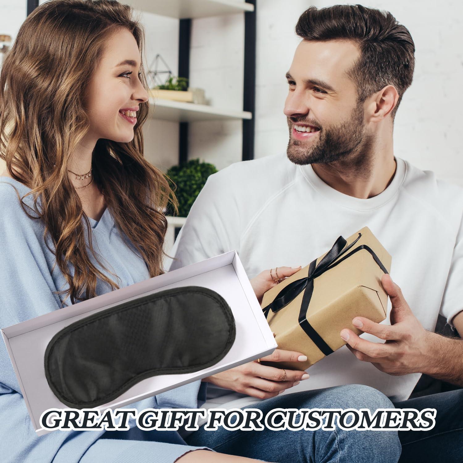 Liubeili 210 pcs Sleep Masks Bulk Eye Mask, Liubeili Sleeping Mask Blindfold Eye Cover Team Building Games Party with Nose Pad and Adjustable Strap for Women Men Kids 4 Layers Black