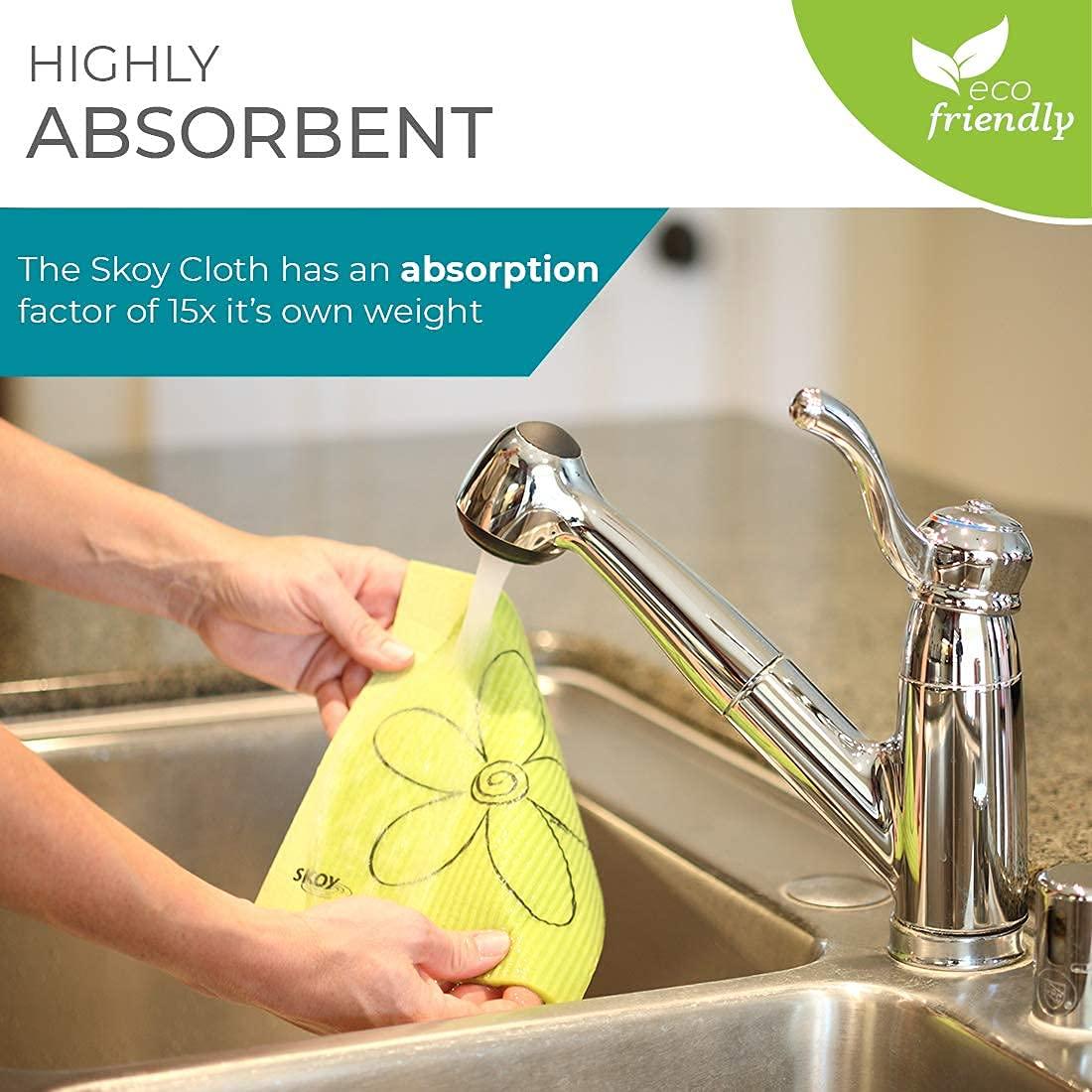 Skoy Skoy Cloth, 8-Pack Versatile Swedish Dishcloths for Kitchen and Household Use, Reusable Cleaning Cloths, Eco-Friendly, Dishwasher and Dryer-Safe, Assorted Colors